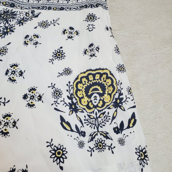 LOFT Black and Yellow Patterned Mini Dress - Picture 4 of 10